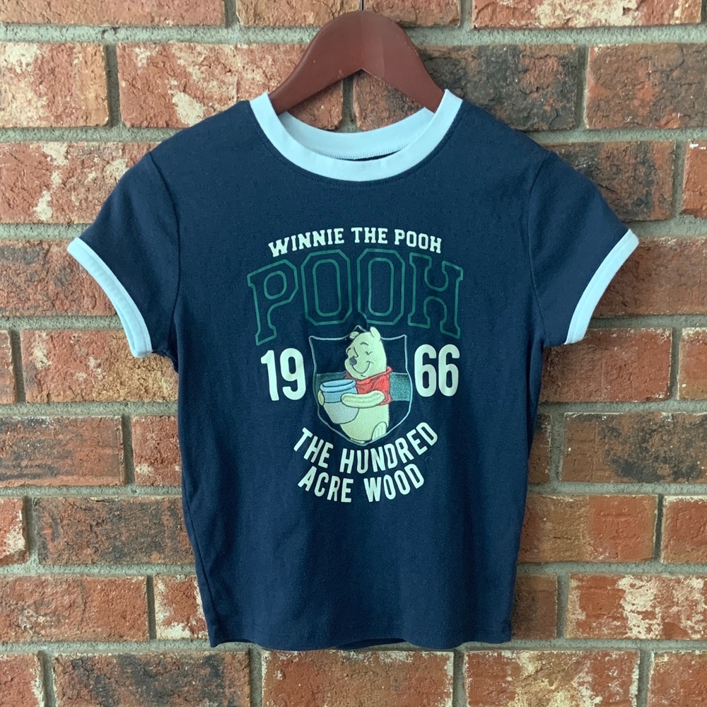 Disney Winnie the Pooh Navy Blue Ringer T-Shirt